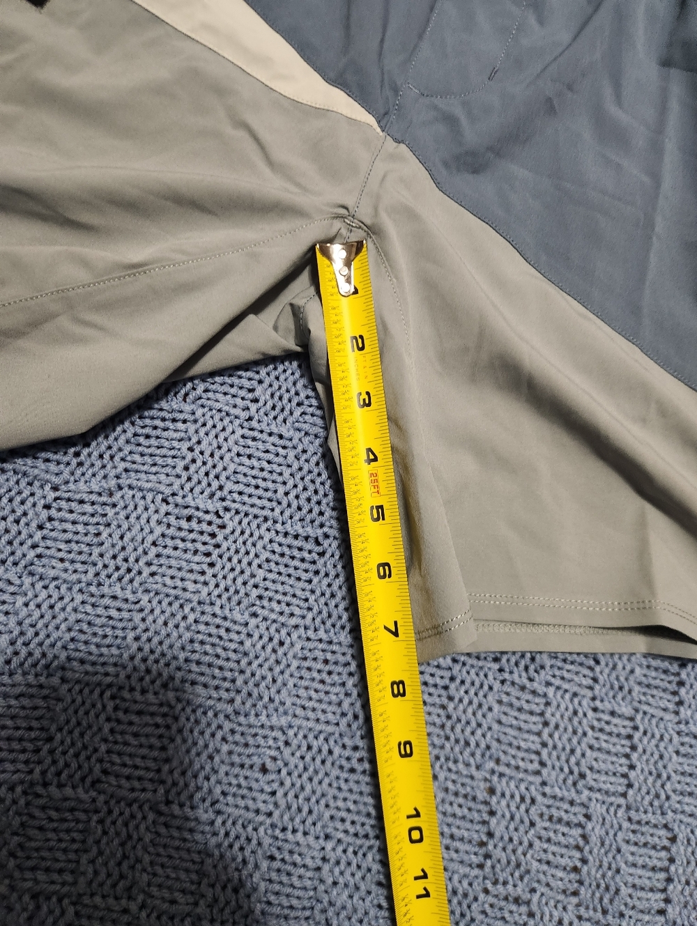 Vuori Slate Blue Athletic Shorts with Black Waistband - Picture 6 of 8
